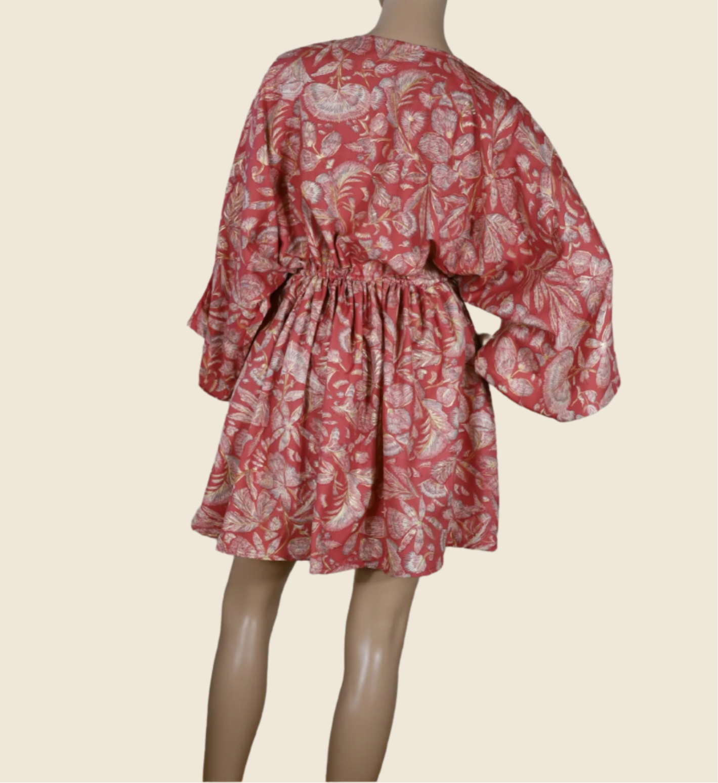 Back view of The Solace Kaftan by N Faria styled with internal waist tie