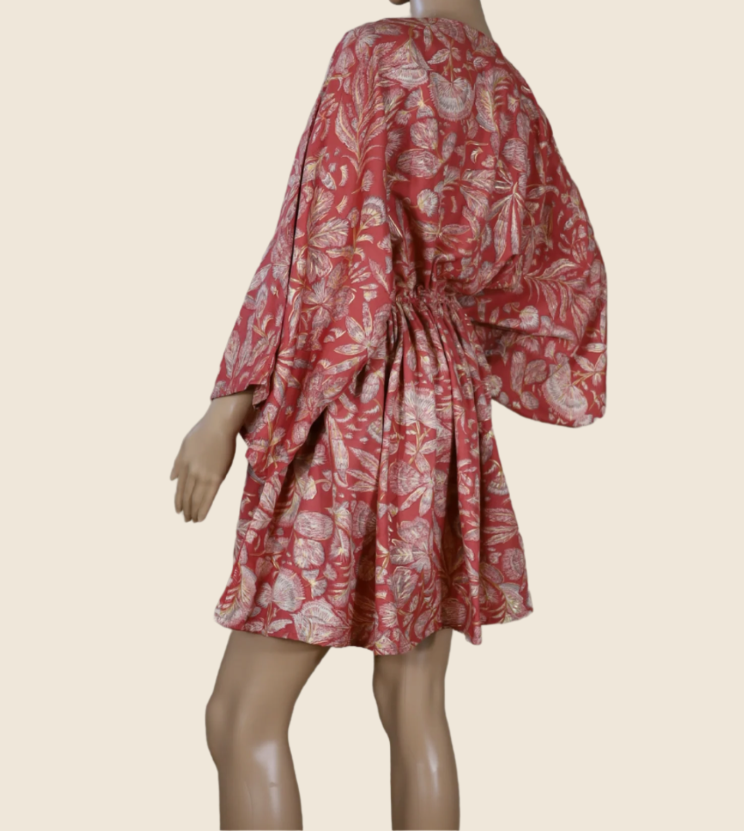 Back view of The Solace Kaftan by N Faria, above-knee relaxed fit