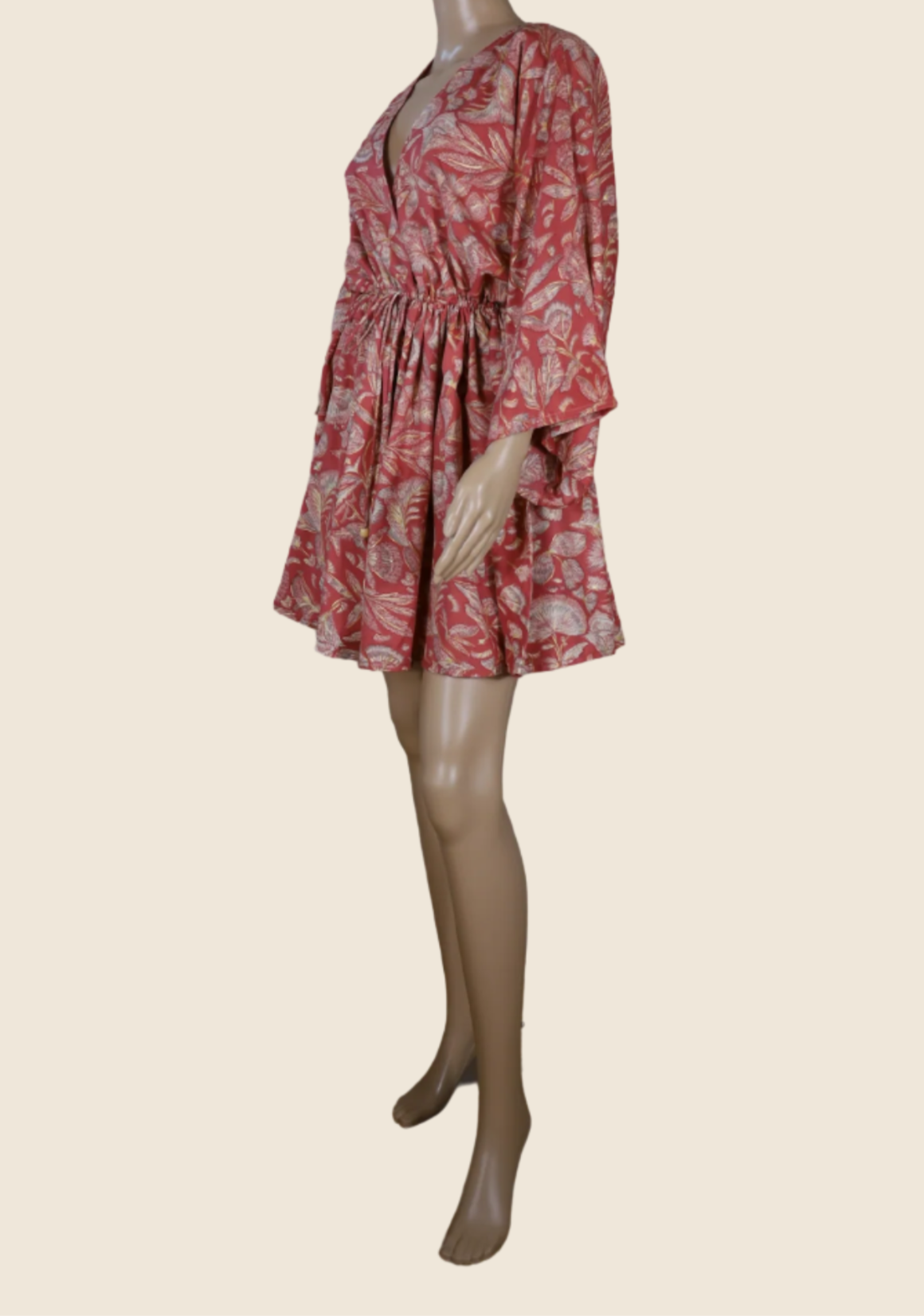 Front view of The Solace Kaftan by N Faria styled with hidden waist tie